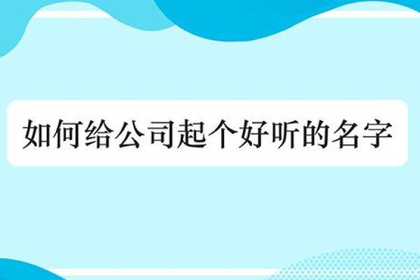 如何使用公司起名软件为新企业创造独特品牌 如何使用公司起名软件为新企业创造独特品牌