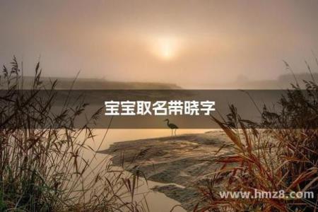 如何为男孩选择带晓字的名字