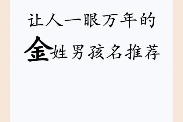 如何为金姓宝宝起个有意义的名字