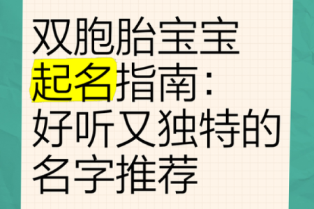 寓意深远的双胞胎宝宝名字推荐