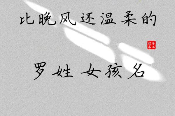 罗姓女孩名字推荐与寓意解析