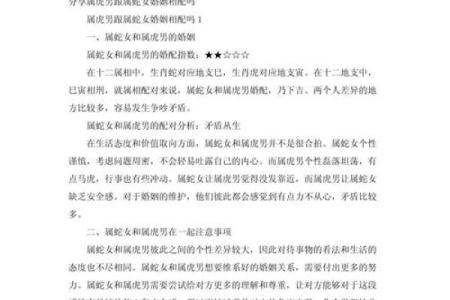 属虎和属蛇的配对优缺点分析