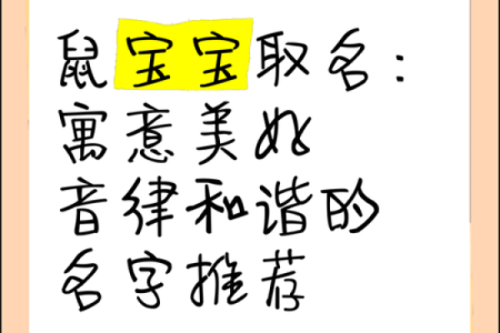 鼠年宝宝取名全攻略推荐热门名字