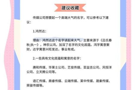 传媒公司命名技巧与案例分析：打造记忆深刻的名字