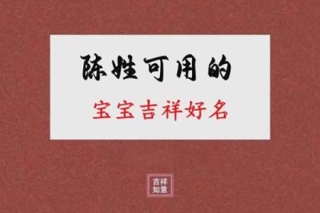 陈姓男孩取名字的五个实用建议
