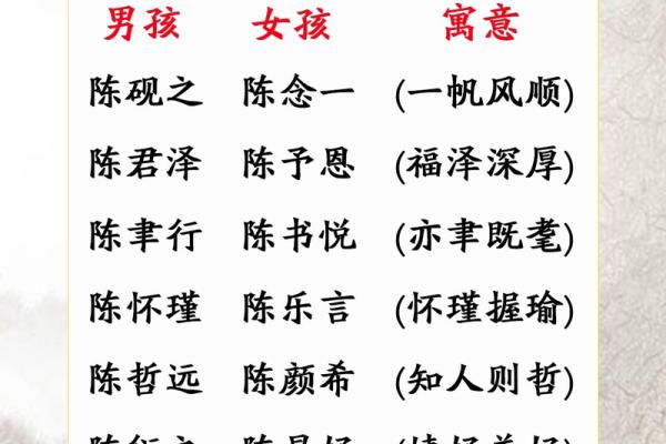 陈姓男宝宝取名推荐与寓意解析 陈姓男宝宝取名推荐与寓意解析