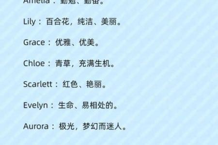 D开头的女孩英文名字寓意解析