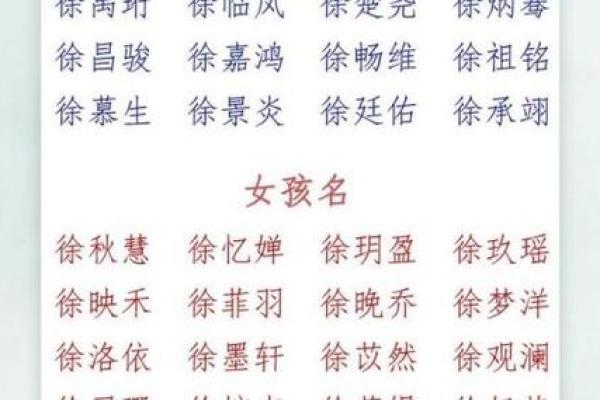 给姓徐的宝宝起名字的五个独特建议