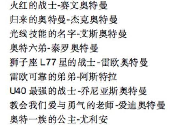 奥特曼名字的由来与演变历程
