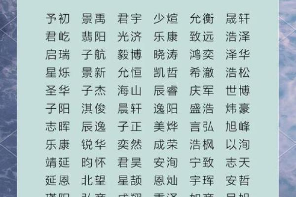 潮流名字解析，如何在众多选择中脱颖而出