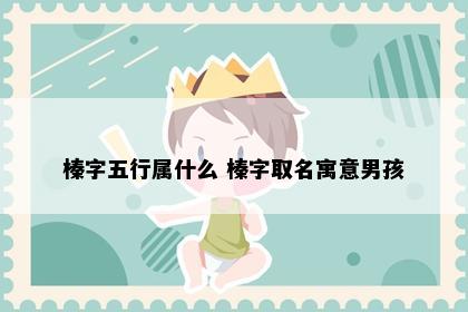 榛字五行属什么 榛字取名寓意男孩