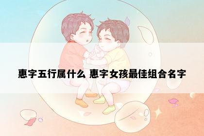 惠字五行属什么 惠字女孩最佳组合名字