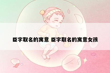 臣字取名的寓意 臣字取名的寓意女孩