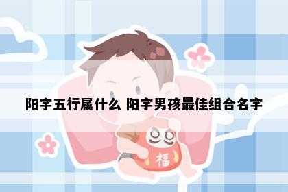 阳字五行属什么 阳字男孩最佳组合名字