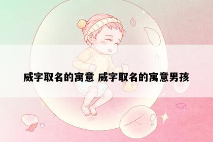 威字取名的寓意 威字取名的寓意男孩