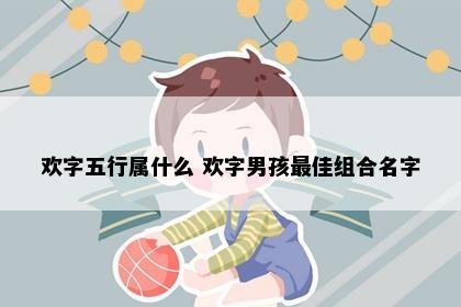 欢字五行属什么 欢字男孩最佳组合名字