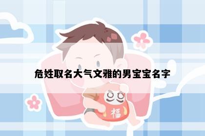 危姓取名大气文雅的男宝宝名字