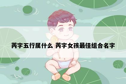 芮字五行属什么 芮字女孩最佳组合名字