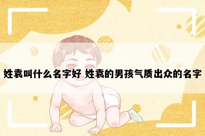 姓袁叫什么名字好 姓袁的男孩气质出众的名字