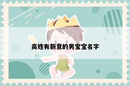 高姓有新意的男宝宝名字