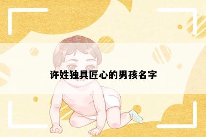 许姓独具匠心的男孩名字