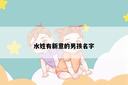 水姓有新意的男孩名字