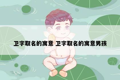 卫字取名的寓意 卫字取名的寓意男孩