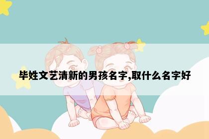 毕姓文艺清新的男孩名字,取什么名字好