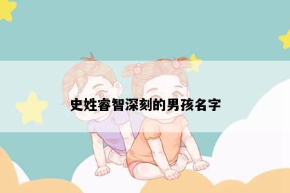 史姓睿智深刻的男孩名字