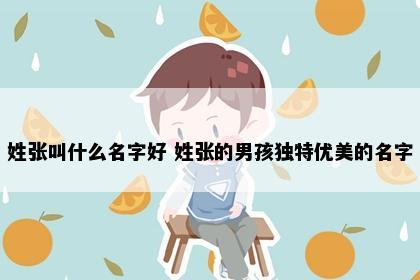 姓张叫什么名字好 姓张的男孩独特优美的名字