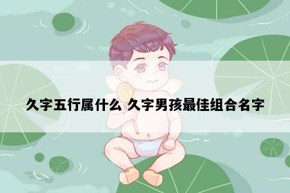 久字五行属什么 久字男孩最佳组合名字