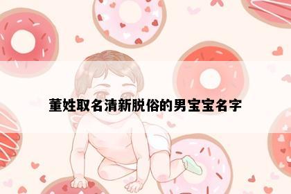 董姓取名清新脱俗的男宝宝名字
