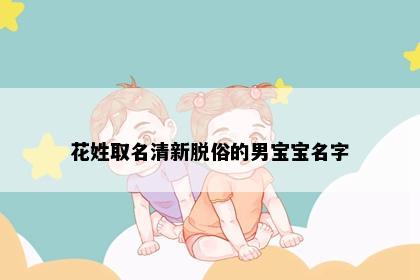 花姓取名清新脱俗的男宝宝名字