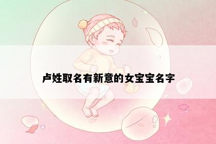卢姓取名有新意的女宝宝名字