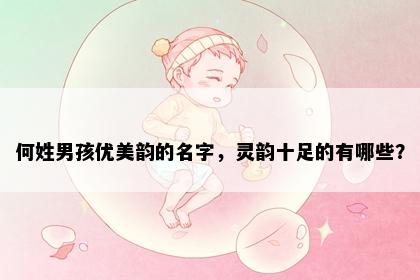 何姓男孩优美韵的名字，灵韵十足的有哪些？