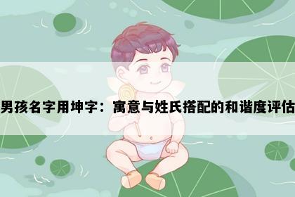 男孩名字用坤字：寓意与姓氏搭配的和谐度评估
