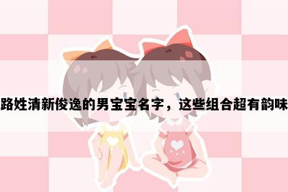 路姓清新俊逸的男宝宝名字，这些组合超有韵味