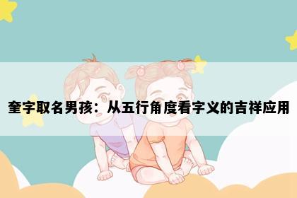 奎字取名男孩：从五行角度看字义的吉祥应用