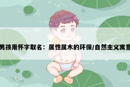 男孩用怀字取名：属性属木的环保/自然主义寓意