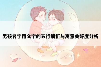 男孩名字用文字的五行解析与寓意美好度分析